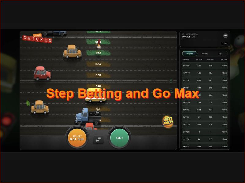 Step-by-step bets and maximum jump mode