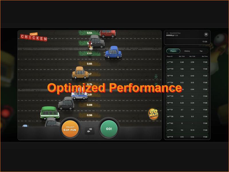 Chicken Crash Performance and Download Speed