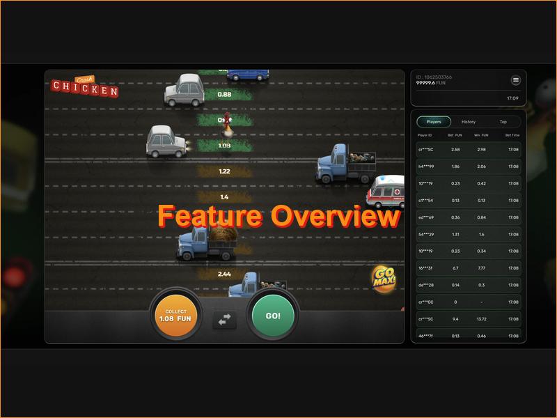 Table of functions and their descriptions in Chicken Crash