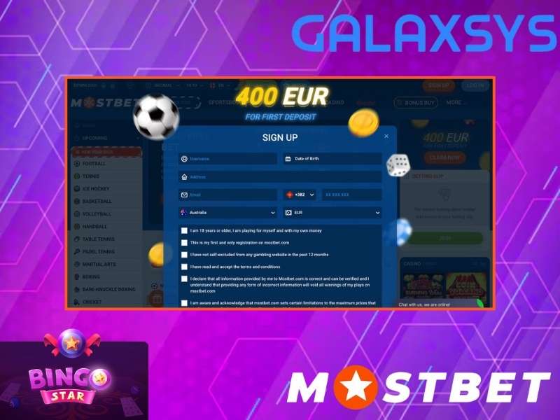 Regístrate en Mostbet Casino