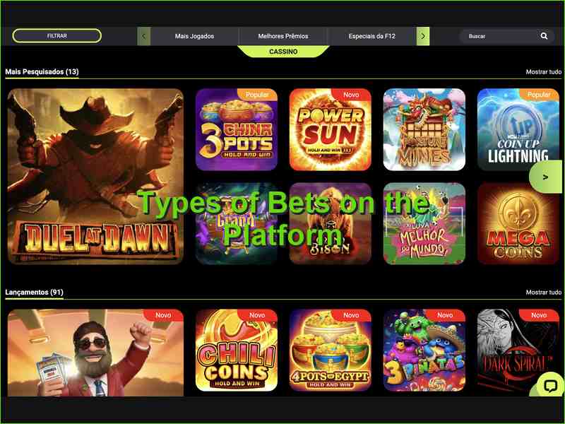 Types of bets and available betting formats on F12bet