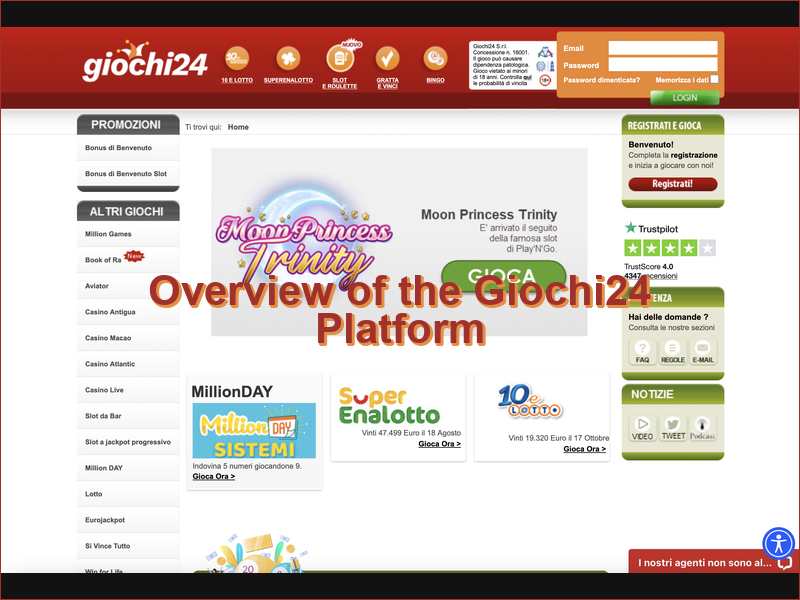 The Structure and Features of the Giochi24 Website