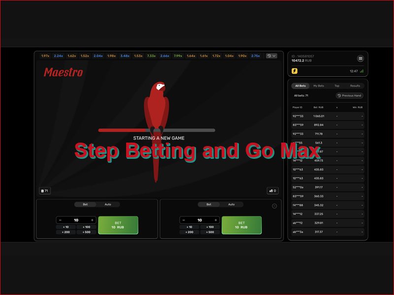 Mode de mise maximale et mises par paliers