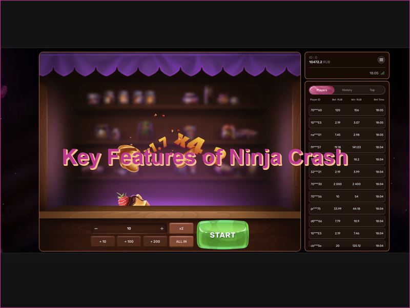 Key metrics and statistics for the game Ninja Crash