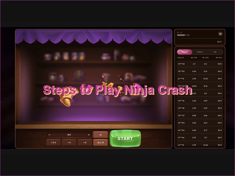 Step-by-step launch and start of the first round