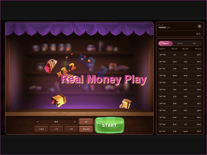 Switching to real money and collecting winnings