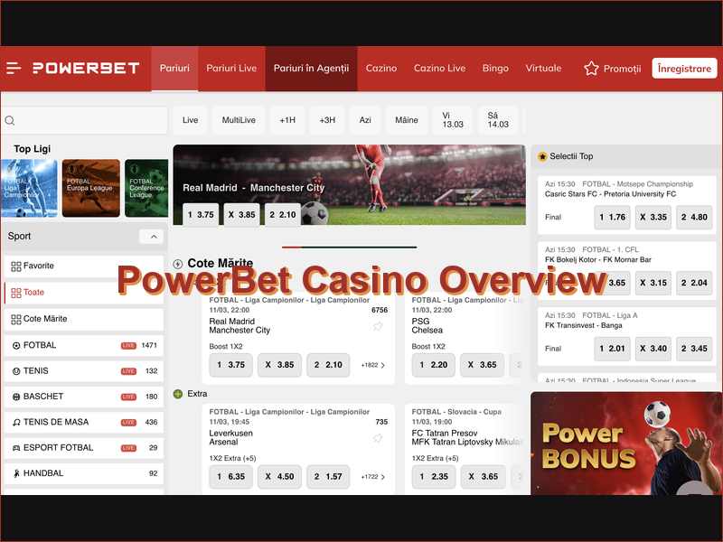 Структура и возможности казино PowerBet