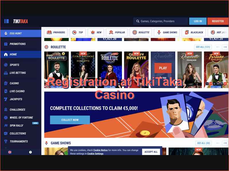 The registration and profile creation process on TikiTaka