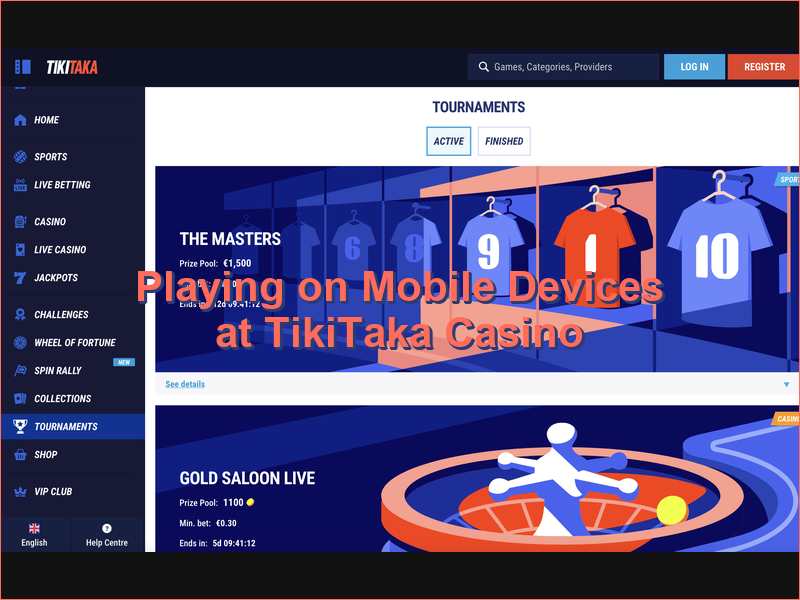 Responsive interface and mobile version of TikiTaka