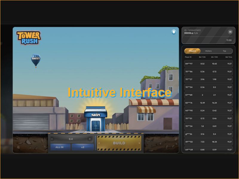 Facilité de navigation et commandes de Tower Rush