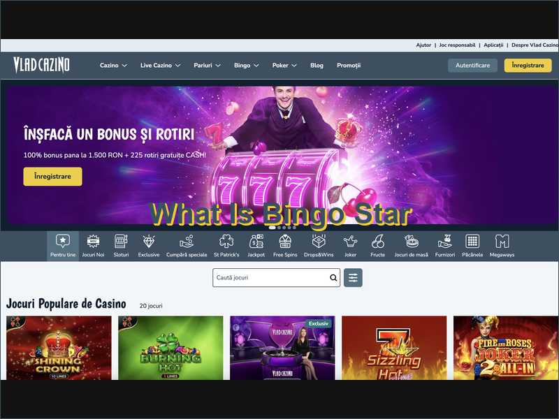 Descrição e princípio de funcionamento do jogo Bingo Star