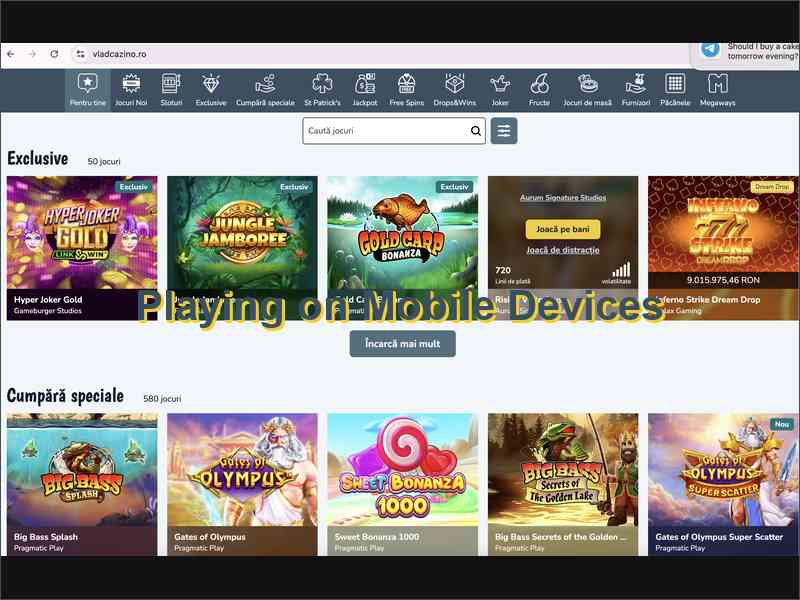 Versão móvel e interface adaptável do Vlad Casino