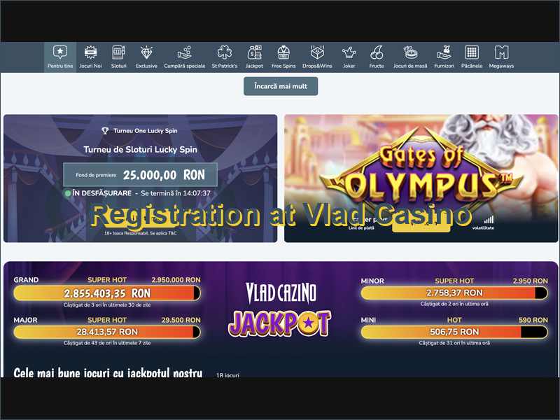 O processo de registo e criação de perfil no Vlad Casino