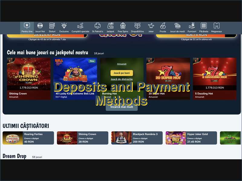 Métodos de pagamento e limites de depósito no Vlad Casino